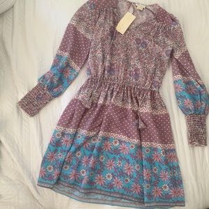 Shoshana sz 2 blue/pink/purple floral dress